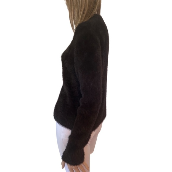 Banana Republic Sweater Mock Neck Nylon Cotton Blend Fuzzy Super Soft Pullover - Picture 8 of 14